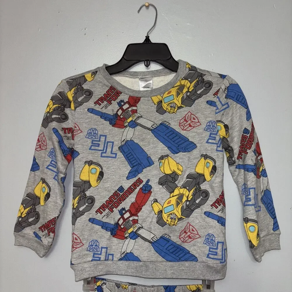 Transformer 2 PCs Boys Sweat Suit Size 7